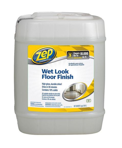 Zep ZUWLFF5G Wet Look Floor Finish, 5 Gallon