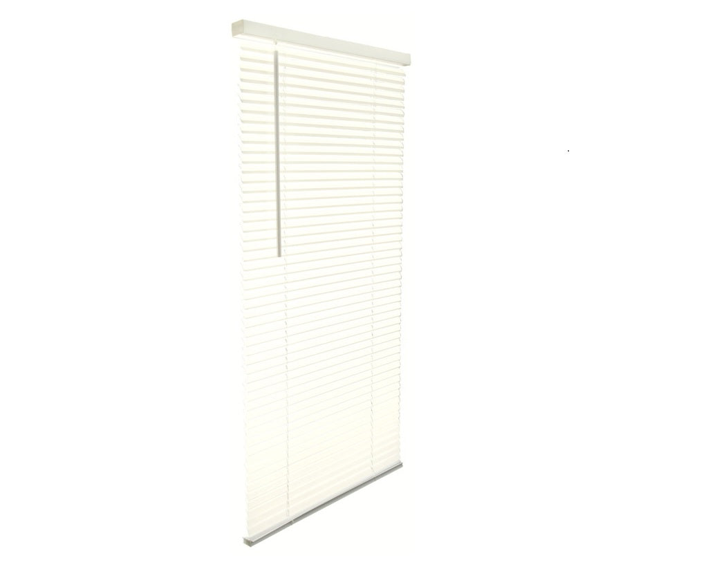 Living Accents MAX6364AL Horizontal Mini-Blinds, Vinyl, Alabaster, 63" x 64"