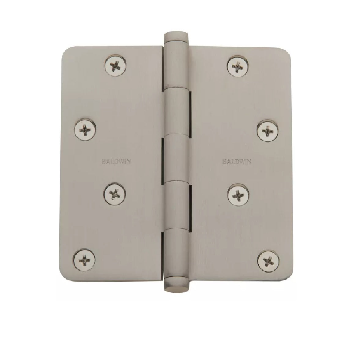 Baldwin 1140150I Radius Mortise Hinge, Satin Nickel