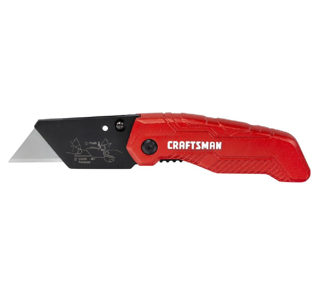 Craftsman CMHT10385 Folding Fixed Utility Knife, Red