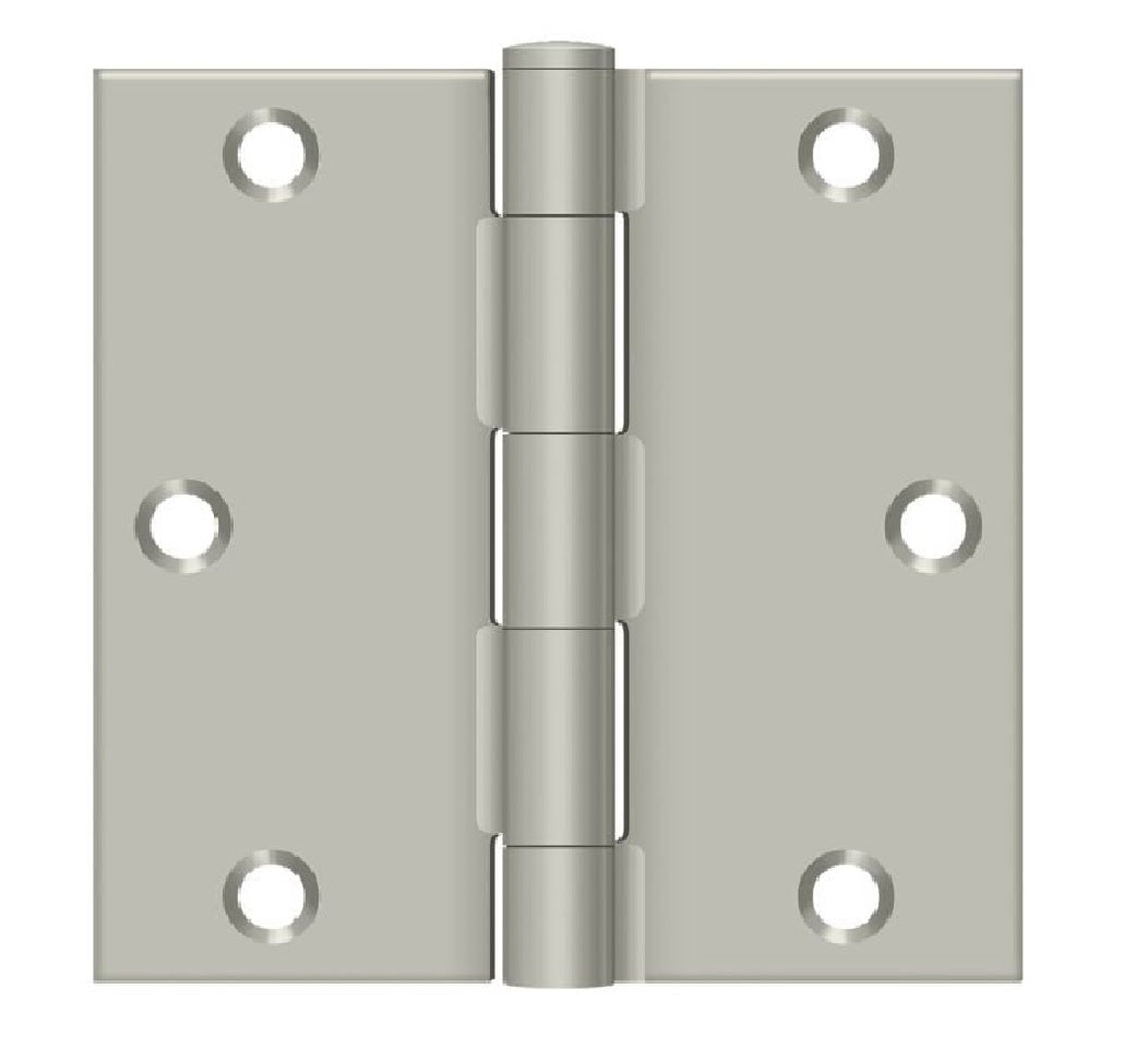 Deltana S35U15-R Square Door Hinge, Satin Nickel