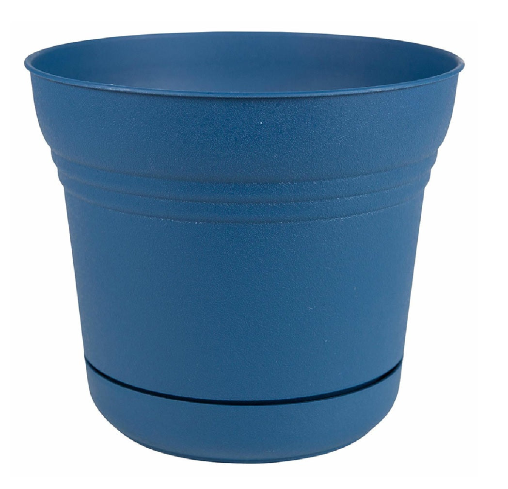 Bloem SP1433 Saturn Planter, Plastic, Classic Blue, 14 Inch