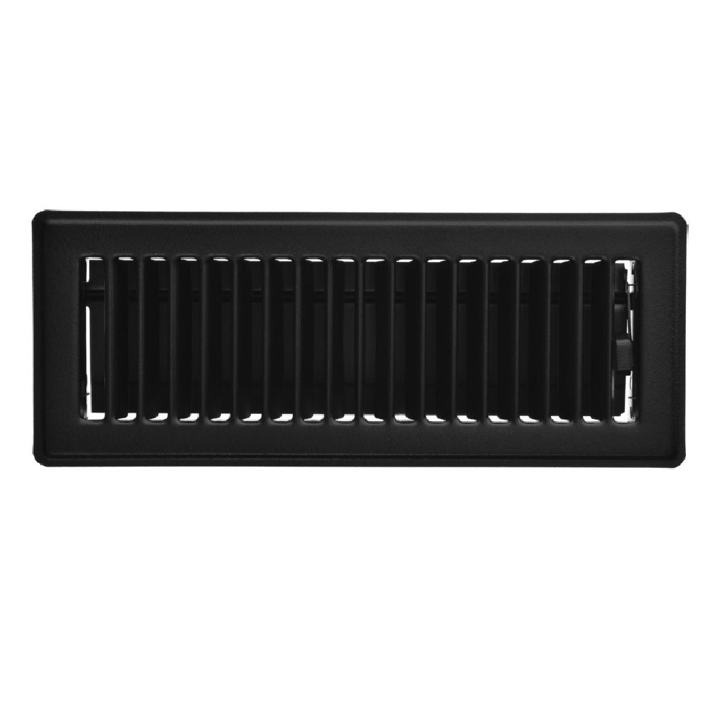 Imperial RG2143 Floor Register, Louvered Steel, Black