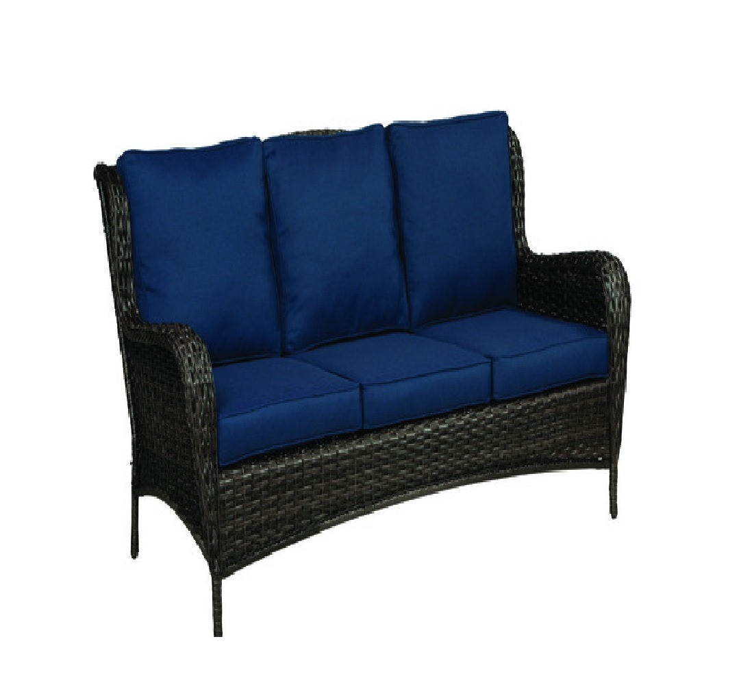 Living Accents 3SS120619 Avondale Steel Frame Sofa, Navy Blue