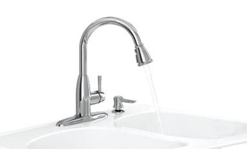 American Standard 9012301.002 Mckenzie Pull Down Kitchen Faucet With Soap Dispenser