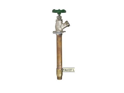 Arrowhead 456-06BCLD Freeze Proof Wall Faucet, Red Brass, 1/2", 3/4", 6"