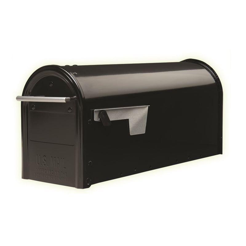 Gibraltar Mailboxes FM110BAM Franklin Contemporary Post Mount Mailbox, Black