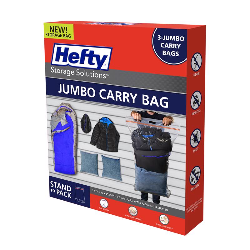 Hefty HFTPDQ70894636 Jumbo Carrying Bag, Plastic