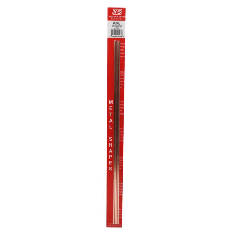 K&S 3/32 in. D X 1 ft. L Utility Copper Tube