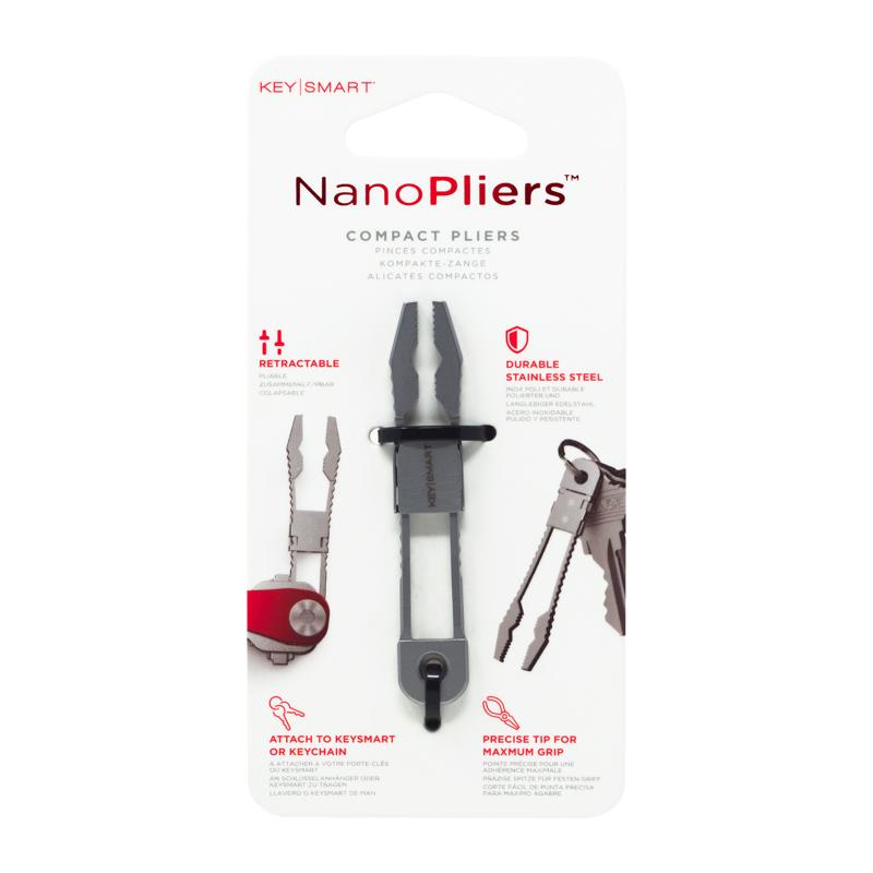 KeySmart KS121-SS Nano Pliers Compact Pliers, Stainless Steel