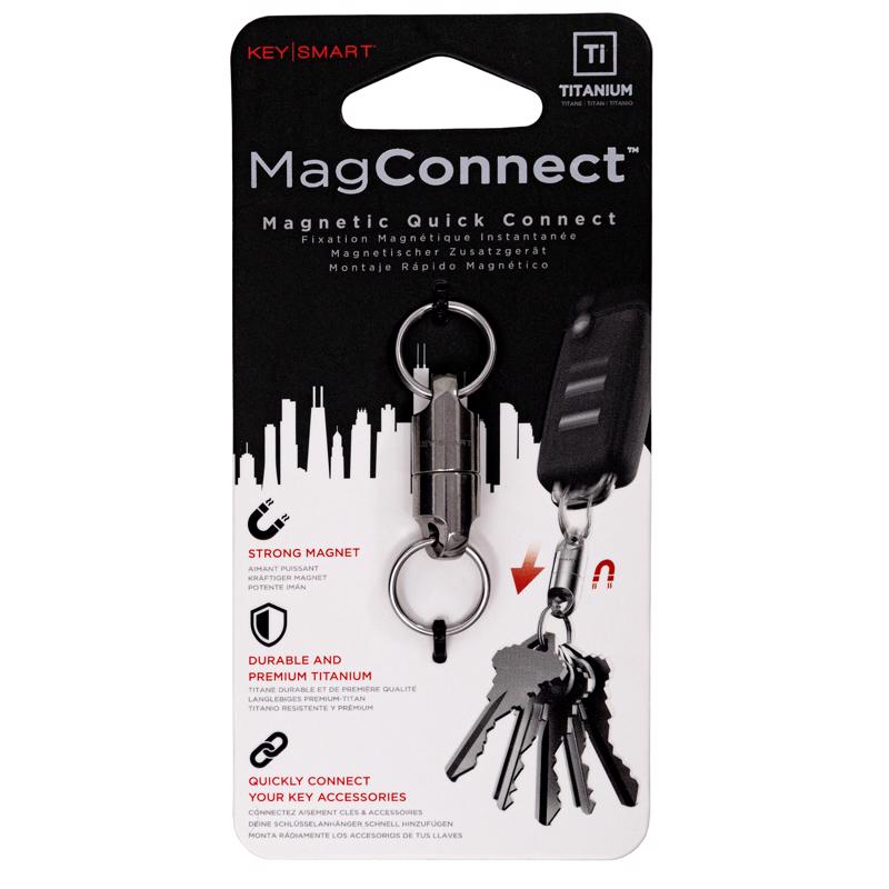 KeySmart KS814-TI MagConnect Magnetic Keychain, Titanium