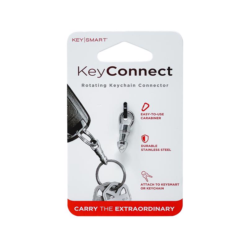 KeySmart KS848-SS KeyConnect Swivel Key Ring, Silver, Stainless Steel