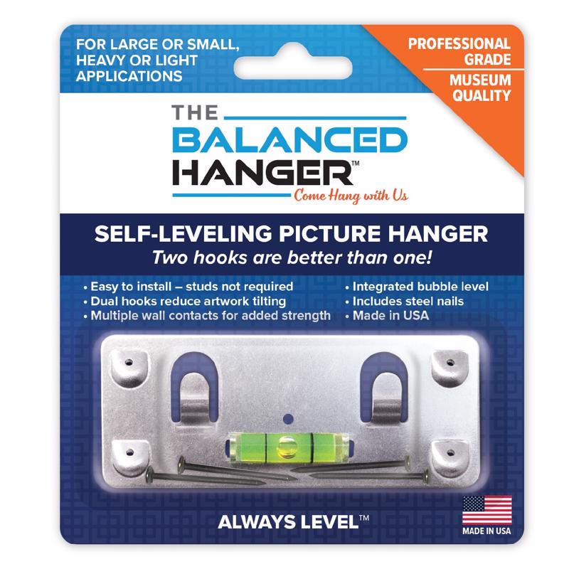 Balanced Hanger 62304 Always Level Mirror/Picture Hanging Kit, Silver