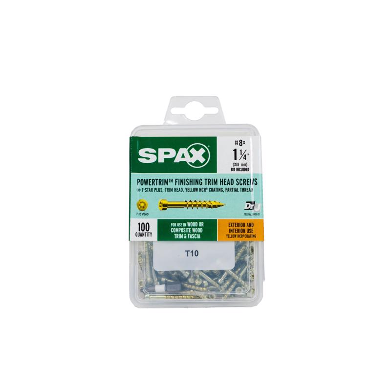 Spax 42318704003268 PowerTrim Star Round Head Trim Screws, #8 x 1-1/4 inch