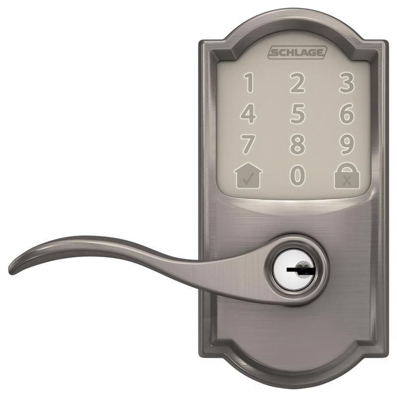 Schlage 194555131521 Encode WiFi Deadbolt with Accent Lever, Satin Nickel