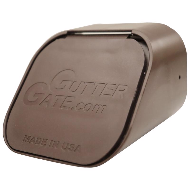 GutterGate GG3X4A-BROWN Rectangular Downspout Adapter, Plastic