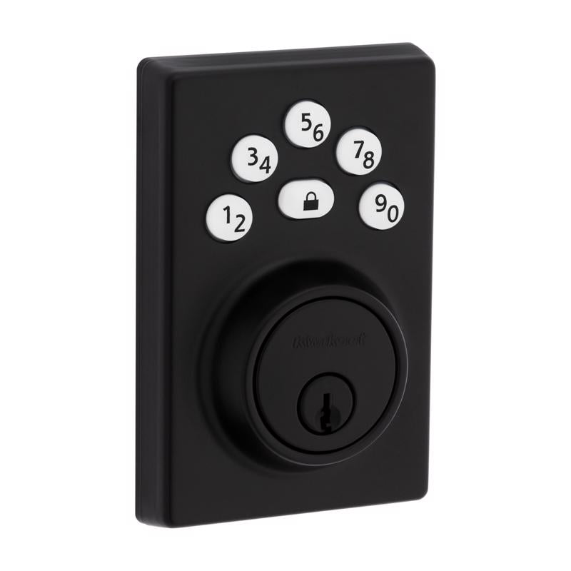 Kwikset 240CNT514RBP4AL Powerbolt Electronic Deadbolt, Matte Black