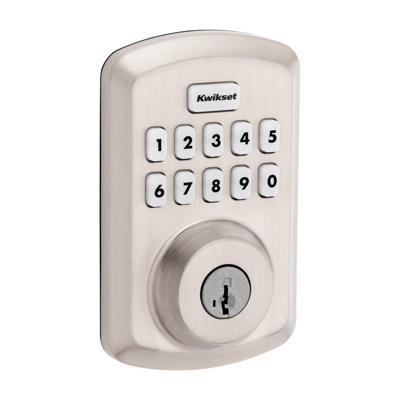 Kwikset 250TRS15SMT4AL SmartCode Electronic Deadbolt, Satin Nickel