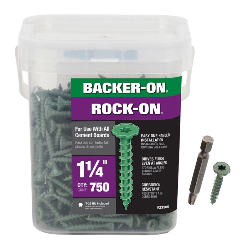 Backer-On 23505 Rock-On Cement Board Screws, #9, 750 Pack