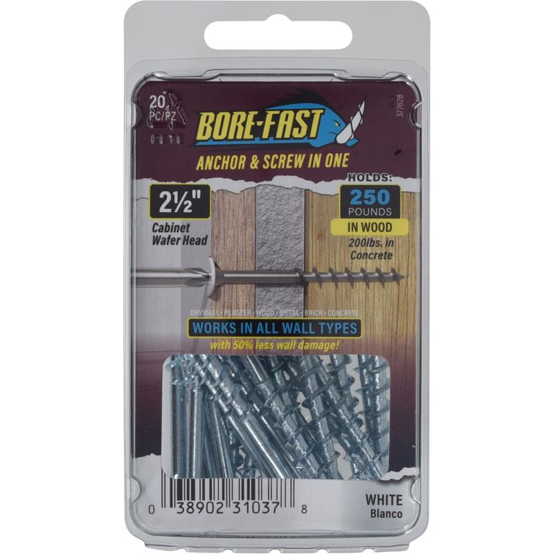 Borefast 377628 Pan/Wafer Head Screw and Anchor, Steel