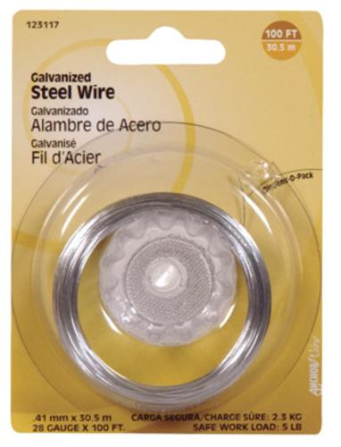 Hillman Fasteners 123131-N Galvanized Steel Wire 20 Gauge 75 Feet