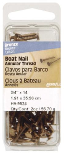 Hillman 9524 Boat Nail, Bronze, 3/4" x 14 ga, 2 Oz