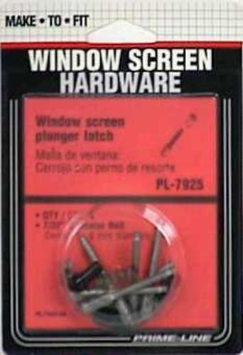 Prime Line PL7925 Window Screen Plunger Latch, 7/16", Carded/6