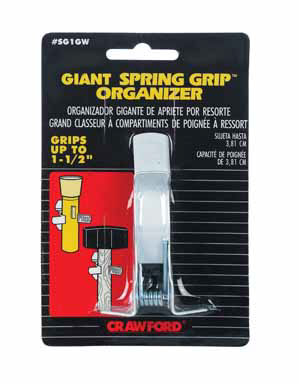 Crawford SG1GW Giant Spring Grip Organizer Rust Resistant 1-1/2" White