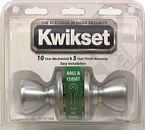 Kwikset 92001-279 Passage Set, Satin Chrome, 2-3/8"