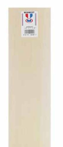 Midwest Products 4404 Basswood Sheet, 1/8" x 4" x 24"