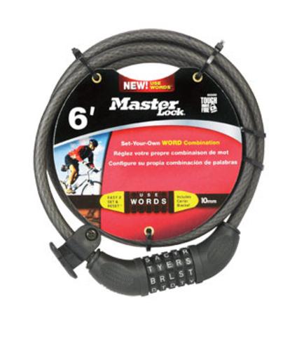 Master Lock 8220D Word Bike Lock 6' x 3/8"