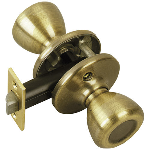 Kwikset 92001-281 Passage Set, Antique Brass, 2-3/8"