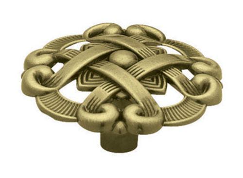 Liberty Hardware P77200L-AB-U Round Weave Cabinet Knob 1-1/2", Antique Brass