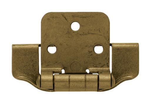 Liberty Hardware H01915L-AE-U Semi Wrap Overlay Hinge 1/2", Antique Brass