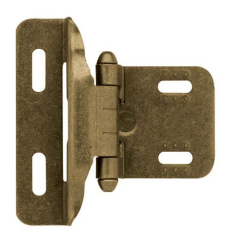 Liberty Hardware H01911L-AE-U Semi Wrap Overlay Hinge 1/4", Antique Brass