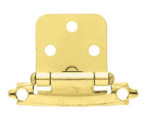 Liberty Hardware H0103BL-PB-U Self-Closing Overlay Hinge 3/8", Polished Brass