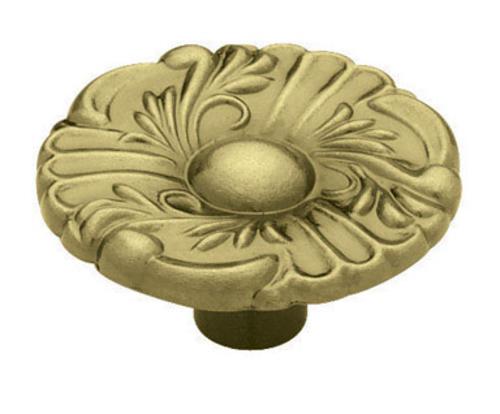 Liberty Hardware P74580L-AB-U Round Provincial Cabinet Knob 1-1/2", Antique Brass