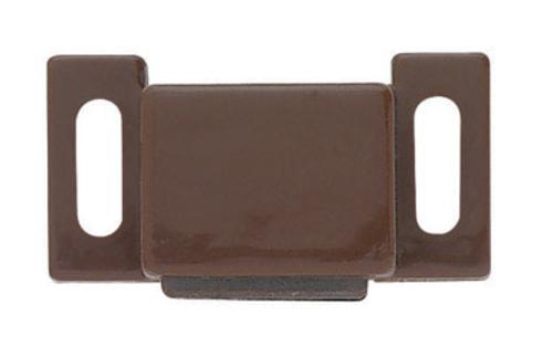 Liberty Hardware C08132L-BR-U Magnetic Cabinet Catch With Strike 1.25", Brown