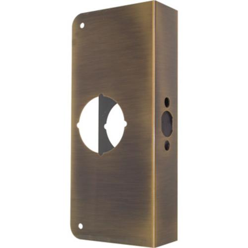 Prime-Line U 9571 Lock And Door Reinforcer, Antique Brass, 2-1/8"
