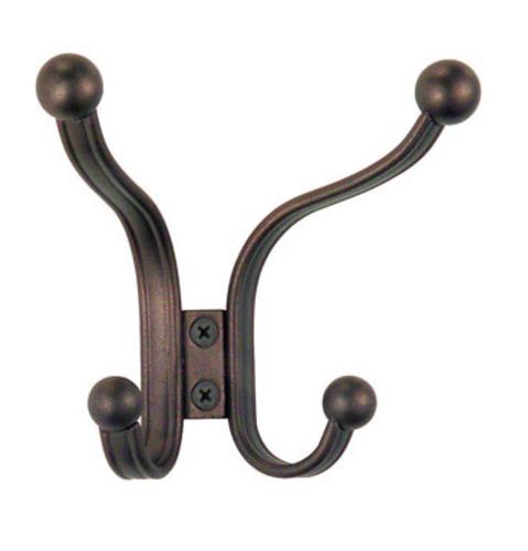 InterDesign 53571 York Lyra Wall Mount Quad Hook, Bronze