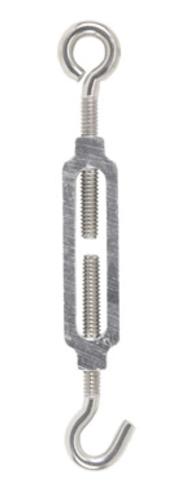 Hampton 02-3427-404 Hook And Eye Turnbuckle, 1/4" x 5-1/4", Stainless Steel