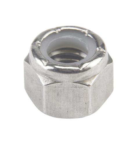 Hillman 0829724 Nylon Insert Lock Nuts, Stainless Steel, 3/8", Box 50