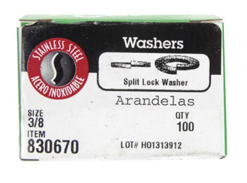 Hillman 0830670 Split Lock Washer, Stainless Steel, 3/8"