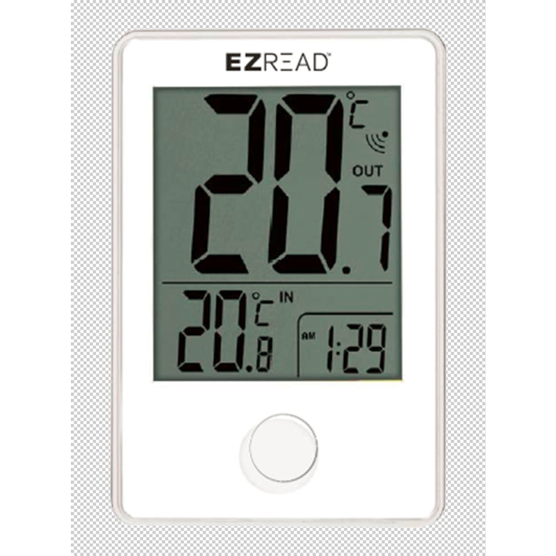 Headwind 840-1501 EZRead Clock/Thermometer, Polyresin, White