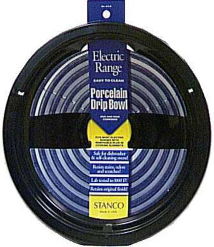 Stanco 414-8 Electric Range Drip Pan 8", Black Porcelain