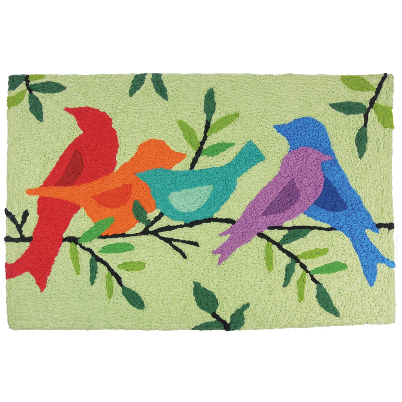 Jellybean JB-TF001 Morning Song Birds Accent Rug, Multicolored