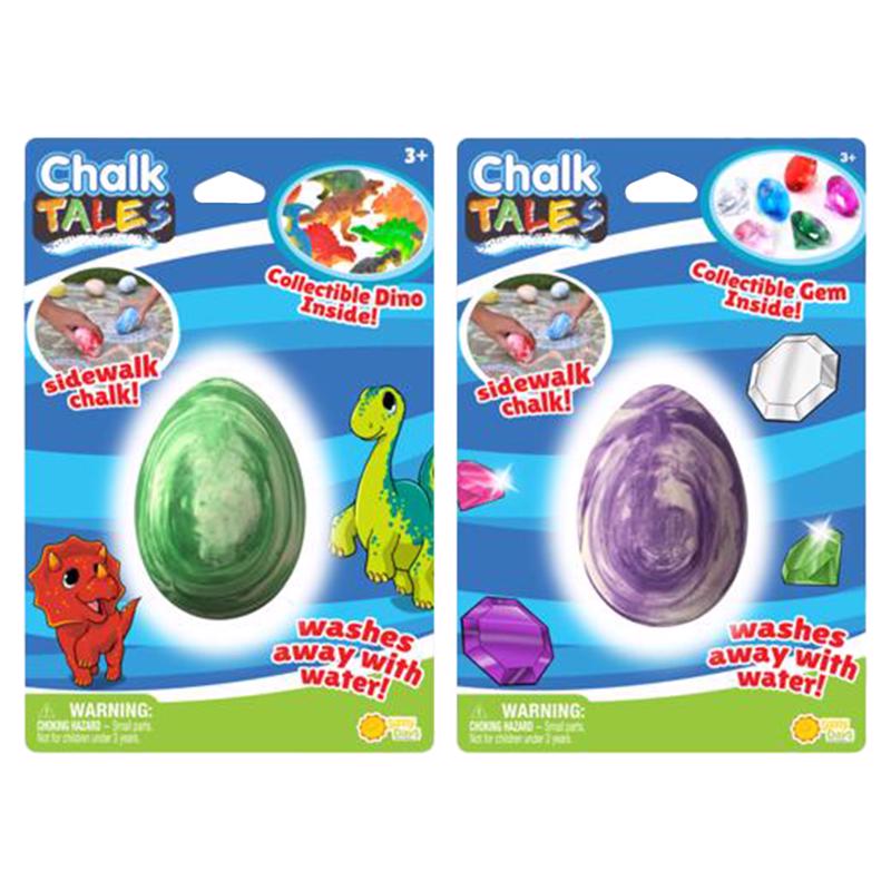 Sunny Days 320079 Chalk Tales Chalk Egg With Surprise Toy, Multicolored