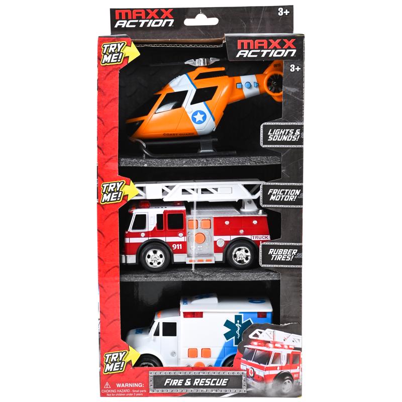 Sunny Days 10614 Maxx Action Mini Rescue Vehicles, Plastic