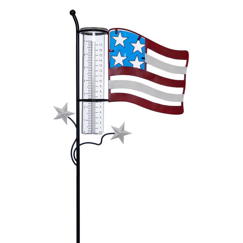 EZ Read 860-2001 American Flag Rain Gauge, 14 Inch