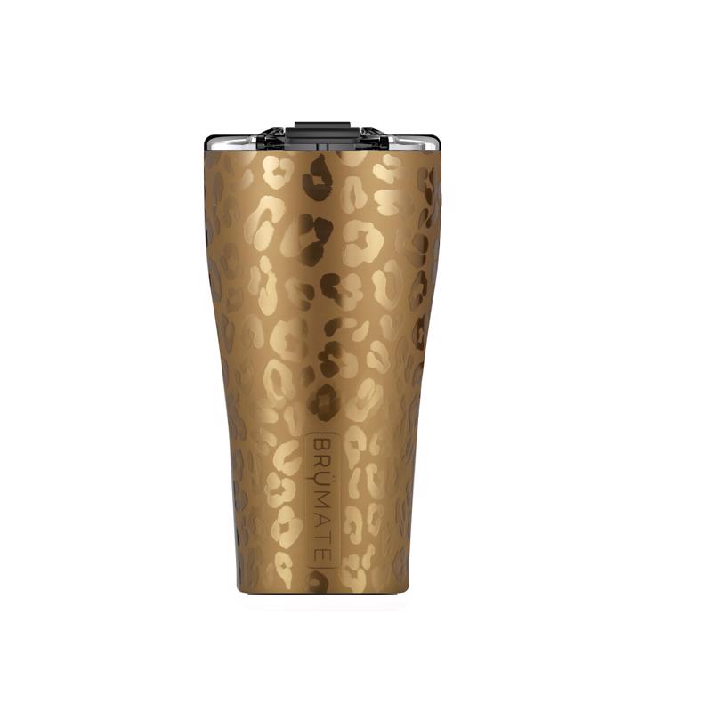 BruMate DWNV22GLE Imperial Pint Insulated Tumbler, Gold Leopard, 22 Oz